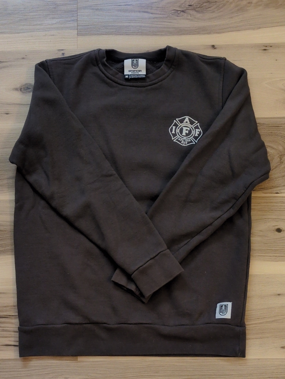 EUC American Roots AFL-CIO Union Sweatshirt Men's Size Medium Charcoal Gray
